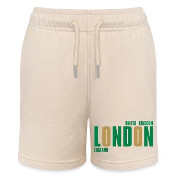 London – England Lyric Design - Stanley/Stella Teenager Bio-Joggingshorts MINI BOLTER - Natur - Vorne