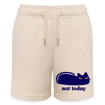 Cat Not Today Lazy Saying - Stanley/Stella MINI BOLTER Organic Teen Jogging Shorts - soft Ecru - Front