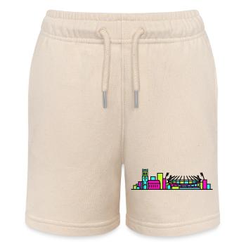 Skyline der Stadt Wolverhampton St Peter's Linienkunst - Stanley/Stella Teenager Bio-Joggingshorts MINI BOLTER - Natur - Vorne