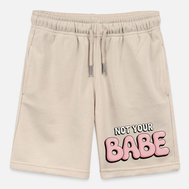 Not Your Babe - Statement Bubble Font Stanley/Stella MINI BOLTER Organic Teen Jogging Shorts
