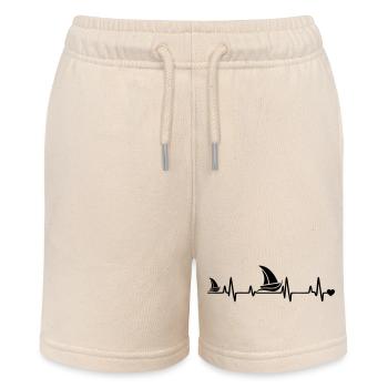 Segelboot  herz - Stanley/Stella Teenager Bio-Joggingshorts MINI BOLTER - Natur - Vorne