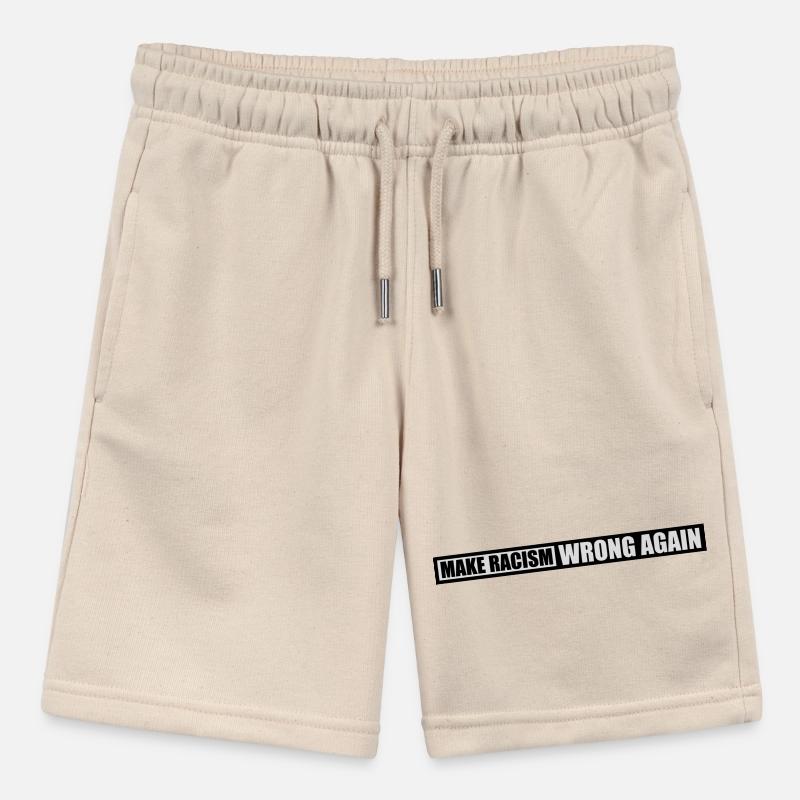 make racism wrong again Stanley/Stella MINI BOLTER Organic Teen Jogging Shorts