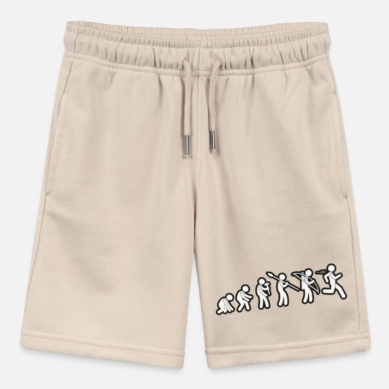 Evolution Run White Grunge Stanley/Stella MINI BOLTER Organic Teen Jogging Shorts