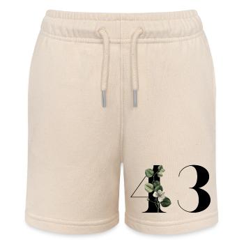 Numéro 43 floral vert - 43e anniversaire floral - Short bio MINI BOLTER Stanley/Stella Ado - écru doux - Devant
