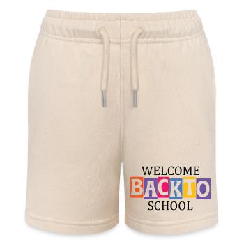 Welcome Back To School - Stanley/Stella MINI BOLTER Organic Teen Jogging Shorts - soft Ecru - Front