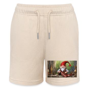cute little gnomes everyday life – handcrafting - Stanley/Stella MINI BOLTER Organic Teen Jogging Shorts - soft Ecru - Front