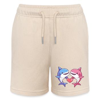 Requin Bande Dessinée Couple Amour - Short bio MINI BOLTER Stanley/Stella Ado - écru doux - Devant