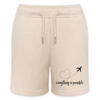 Everything is possible - Stanley/Stella MINI BOLTER Organic Teen Jogging Shorts - soft Ecru - Front