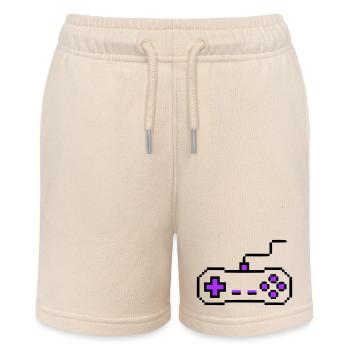Retro Gamepad Controller Gamer - Stanley/Stella MINI BOLTER Organic Teen Jogging Shorts - soft Ecru - Front