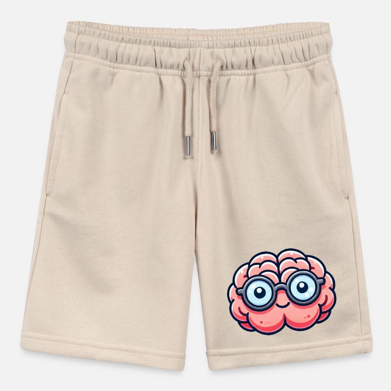 brain comic nerd Stanley/Stella MINI BOLTER Organic Teen Jogging Shorts