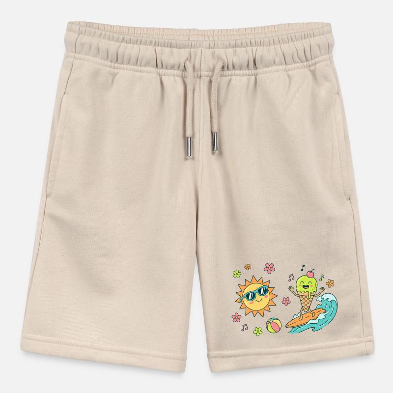 Sonne Surfer Eiscreme Wellen Eiskugel Sommer Spaß Stanley/Stella MINI BOLTER Organic Teen Jogging Shorts