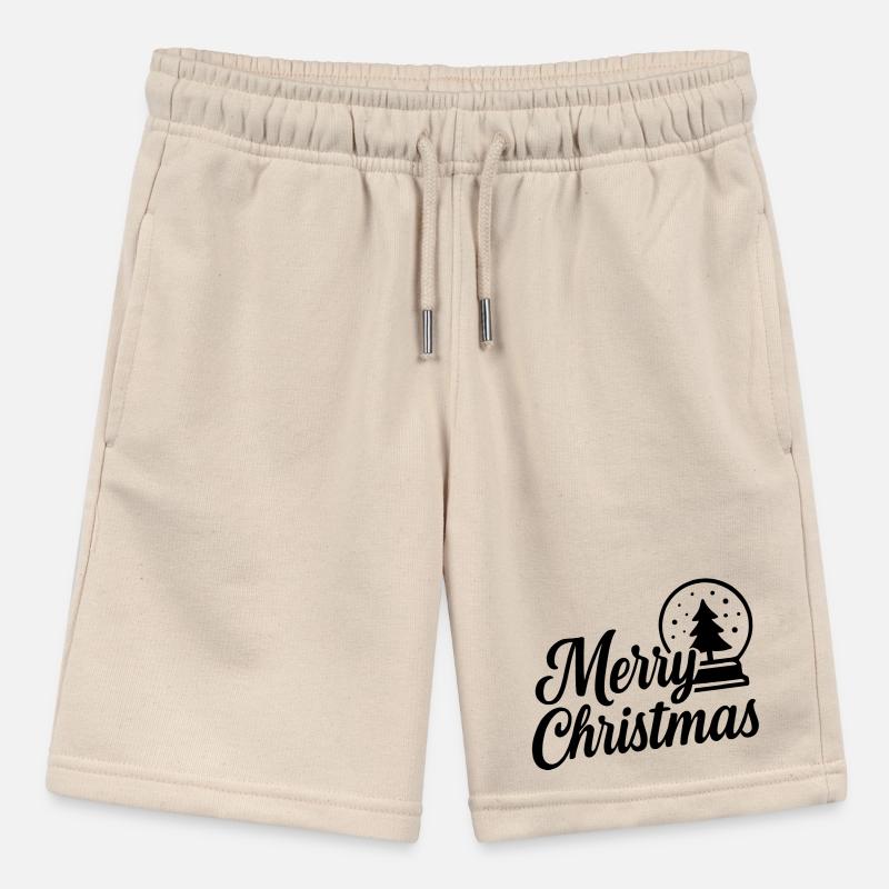 Merry Christmas Design mit Weihnachtskugel Stanley/Stella Teenager Bio-Joggingshorts MINI BOLTER