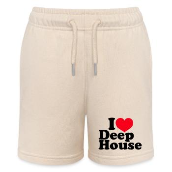 I Love Deep House - Stanley/Stella MINI BOLTER Organic Teen Jogging Shorts - soft Ecru - Front