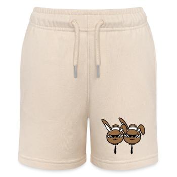 2 Sonnenbrille Hasen Freunde Team Crew Paar Zwei - Stanley/Stella Teenager Bio-Joggingshorts MINI BOLTER - Natur - Vorne
