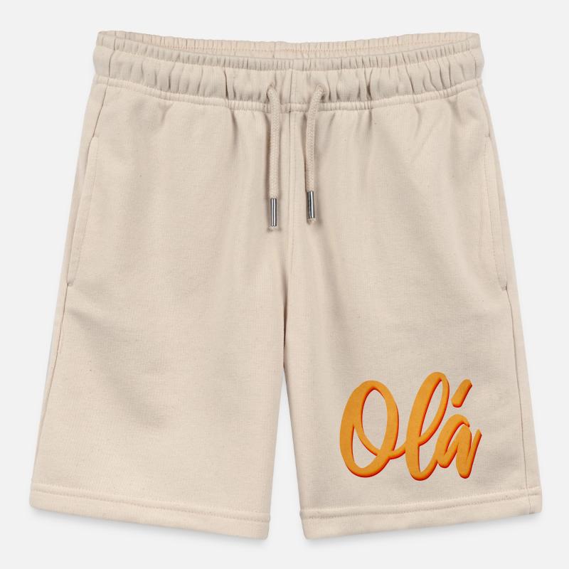 Olá Orange Script Tee Stanley/Stella Teenager Bio-Joggingshorts MINI BOLTER