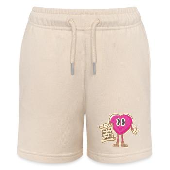 Vintage Mascot Love and Tolerance - Stanley/Stella MINI BOLTER Organic Teen Jogging Shorts - soft Ecru - Front