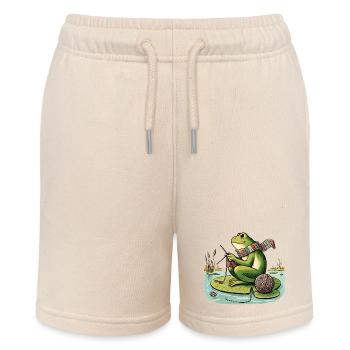 Knitting Frog - Stanley/Stella MINI BOLTER Organic Teen Jogging Shorts - soft Ecru - Front
