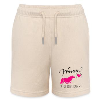 Warum? Weil ich's kann! - Stanley/Stella Teenager Bio-Joggingshorts MINI BOLTER - Natur - Vorne