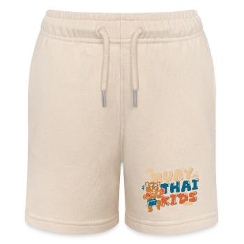 Muay Thai Kids – Box-Bär - Stanley/Stella Teenager Bio-Joggingshorts MINI BOLTER - Natur - Vorne