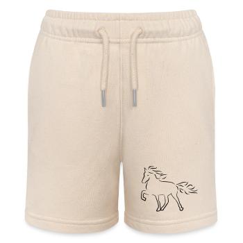 Islandpferd - Stanley/Stella Teenager Bio-Joggingshorts MINI BOLTER - Natur - Vorne