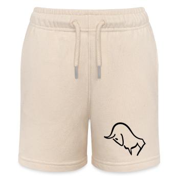 charging bull - Stanley/Stella MINI BOLTER Organic Teen Jogging Shorts - soft Ecru - Front