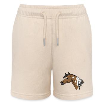 Horse Portrait - Stanley/Stella MINI BOLTER Organic Teen Jogging Shorts - soft Ecru - Front
