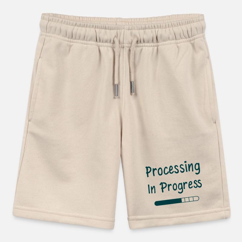 Processing In Progress Loading Bar Statement Stanley/Stella MINI BOLTER Organic Teen Jogging Shorts