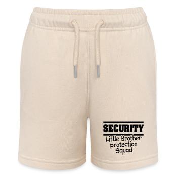 Security Little brother protection squat - Big bro - Stanley/Stella MINI BOLTER Organic Teen Jogging Shorts - soft Ecru - Front