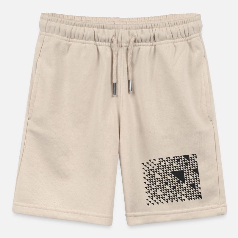 geometric triangles pattern design Stanley/Stella MINI BOLTER Organic Teen Jogging Shorts