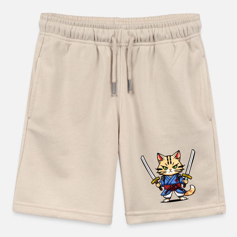 Samurai Cat #30 Stanley/Stella MINI BOLTER Organic Teen Jogging Shorts