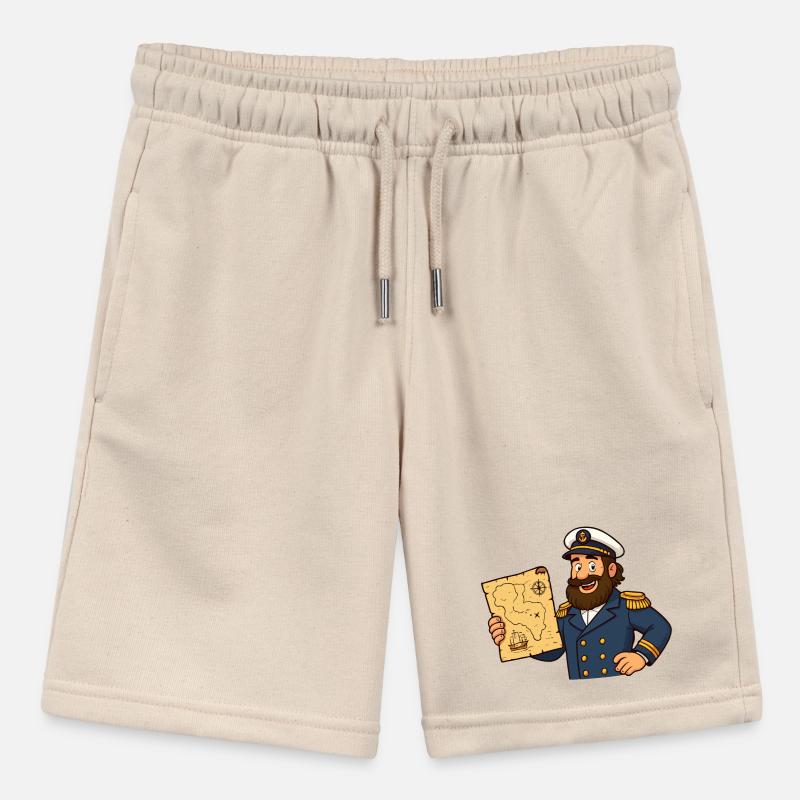 Captain Treasure Map Cartoon Stanley/Stella MINI BOLTER Organic Teen Jogging Shorts
