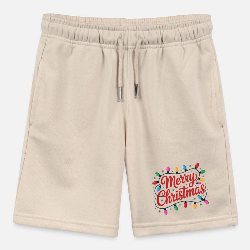 Merry Christmas Luminous String Lights Stanley/Stella MINI BOLTER Organic Teen Jogging Shorts