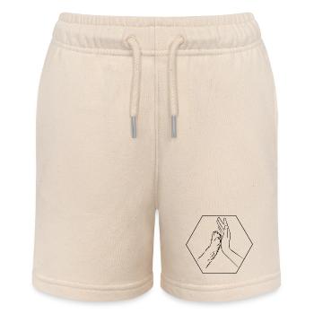 Hundepfote und Hand Team - Stanley/Stella Teenager Bio-Joggingshorts MINI BOLTER - Natur - Vorne
