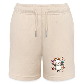 Carnival joy with confetti - Stanley/Stella MINI BOLTER Organic Teen Jogging Shorts - soft Ecru - Front