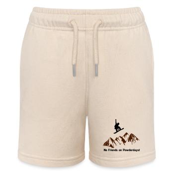 No friends on Powderdays - Stanley/Stella Teenager Bio-Joggingshorts MINI BOLTER - Natur - Vorne