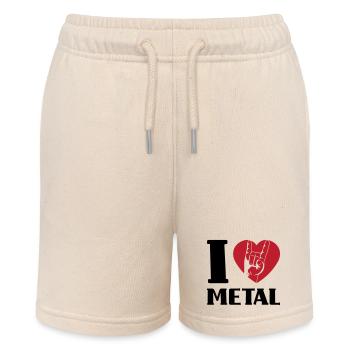 I love metal - Stanley/Stella MINI BOLTER Organic Teen Jogging Shorts - soft Ecru - Front