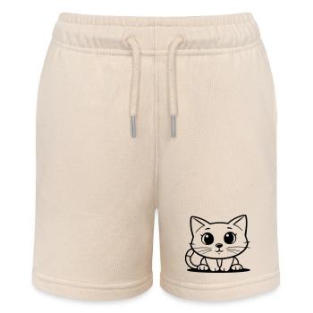 Midnight Emblem Silhouette - Stanley/Stella MINI BOLTER Organic Teen Jogging Shorts - soft Ecru - Front
