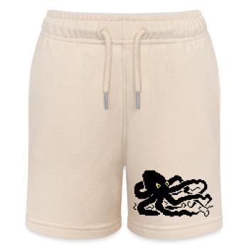 8bit pixel octopus - Stanley/Stella Teenager Bio-Joggingshorts MINI BOLTER - Natur - Vorne