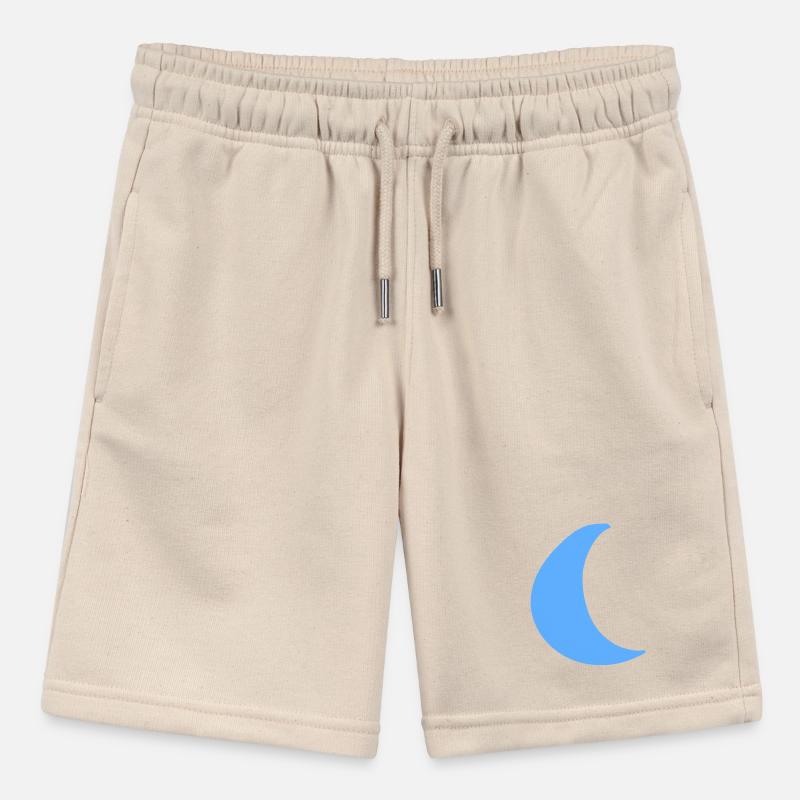 Moon Shape Planet Symbol Blue Stanley/Stella MINI BOLTER Organic Teen Jogging Shorts
