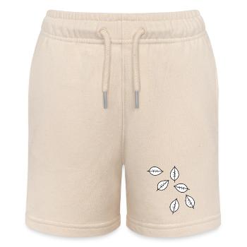 Leaf Symbol Pattern Leaves Shape Nature - Stanley/Stella MINI BOLTER Organic Teen Jogging Shorts - soft Ecru - Front