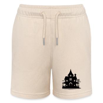 Altes verlassenes Halloween Geisterhaus - Stanley/Stella Teenager Bio-Joggingshorts MINI BOLTER - Natur - Vorne