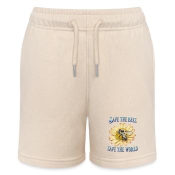 Rettet die Bienen, rettet die Welt - Stanley/Stella Teenager Bio-Joggingshorts MINI BOLTER - Natur - Vorne