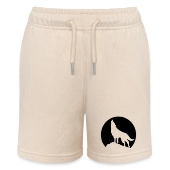 Wolf - Mond - Stanley/Stella Teenager Bio-Joggingshorts MINI BOLTER - Natur - Vorne