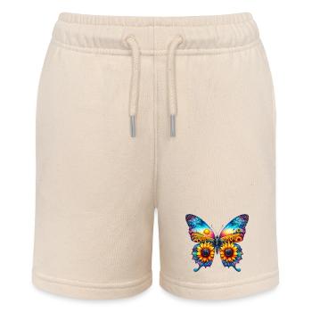 Schmetterlingsblumen Sonnenblumen Sonnenblumen - Stanley/Stella Teenager Bio-Joggingshorts MINI BOLTER - Natur - Vorne