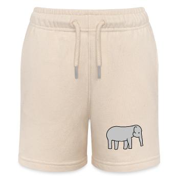 Icône d’animal éléphant gris - Short bio MINI BOLTER Stanley/Stella Ado - écru doux - Devant