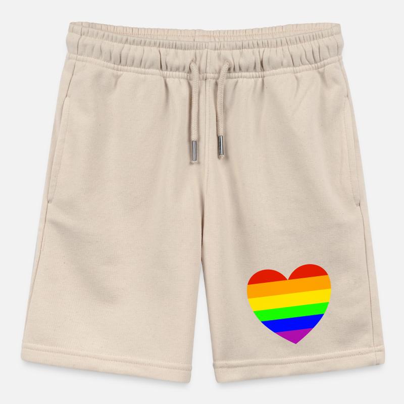 Rainbow Heart Pride Design Stanley/Stella MINI BOLTER Organic Teen Jogging Shorts