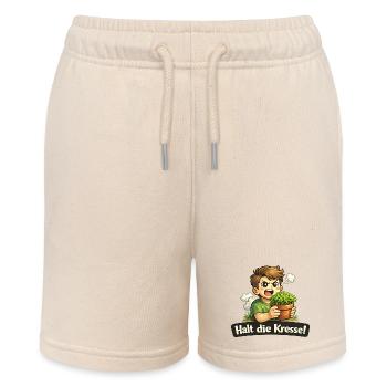Halt die Kresse lustiges Wortspiel Wortwitz Shirt - Stanley/Stella Teenager Bio-Joggingshorts MINI BOLTER - Natur - Vorne