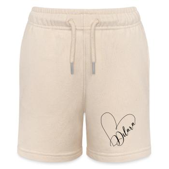Dilara Name Herzlinie - Stanley/Stella Teenager Bio-Joggingshorts MINI BOLTER - Natur - Vorne