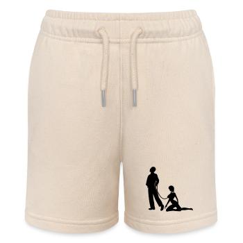 Frau an der Leine Junggesellen - Stanley/Stella Teenager Bio-Joggingshorts MINI BOLTER - Natur - Vorne