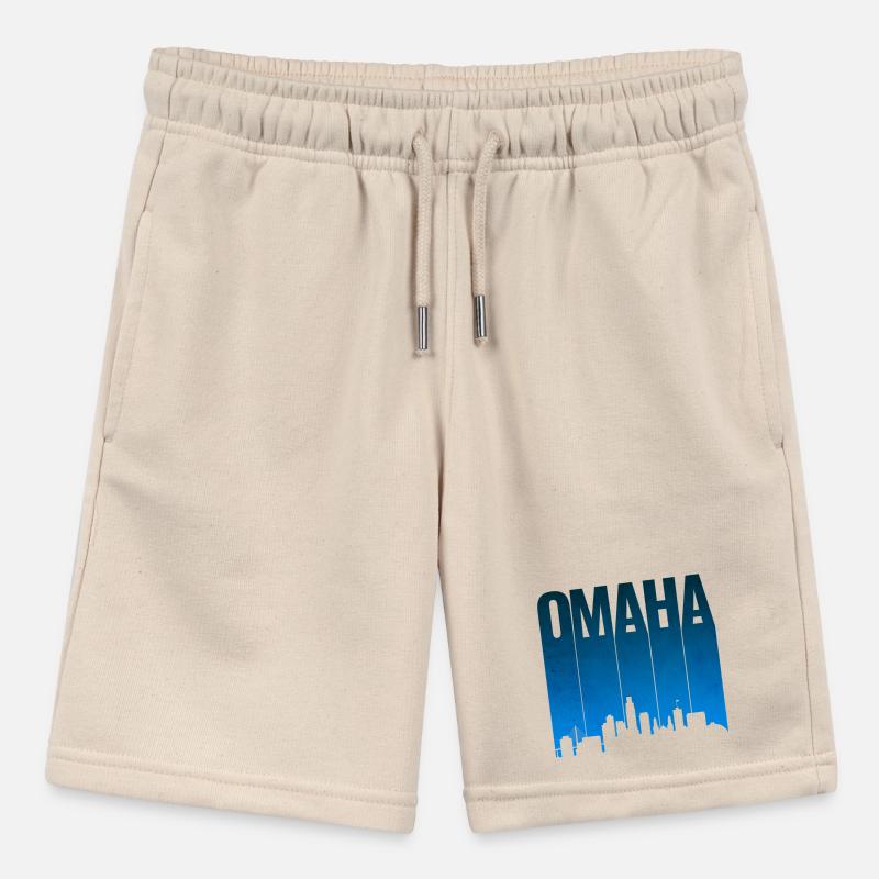Omaha Skyline Blue Gradient Stanley/Stella MINI BOLTER Organic Teen Jogging Shorts